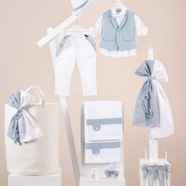 Πακέτο βάπτισης για αγόρι Piccolino Nico white